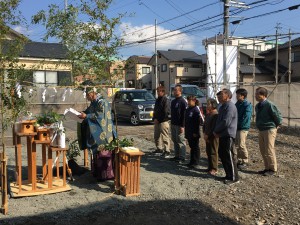地鎮祭の様子