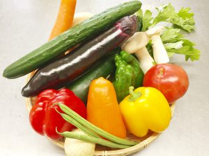 ラタトゥイユ作りに使った夏野菜